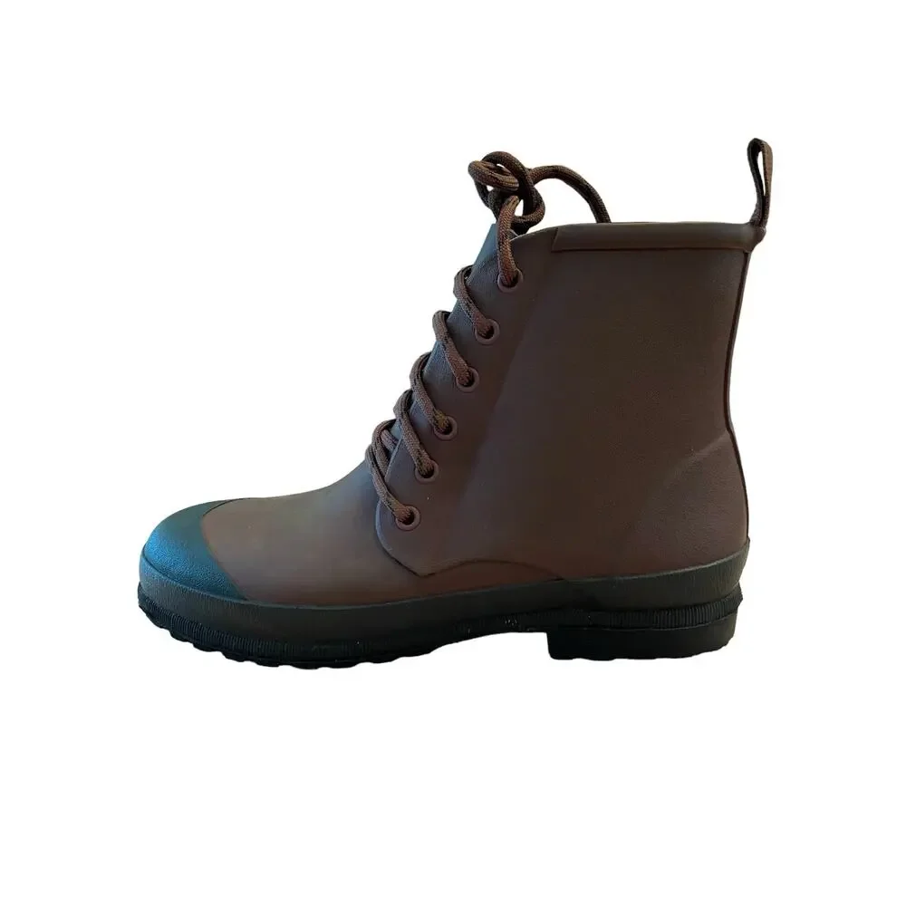 Madewell Lace Up Lugsole Ankle Rain Boots Gorpcore Fall Winter Going Out 6